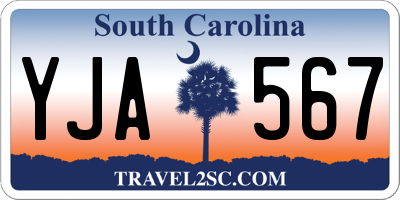 SC license plate YJA567