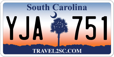 SC license plate YJA751