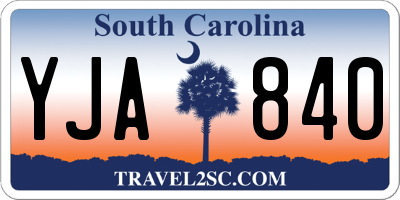 SC license plate YJA840