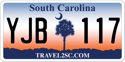 SC license plate YJB117