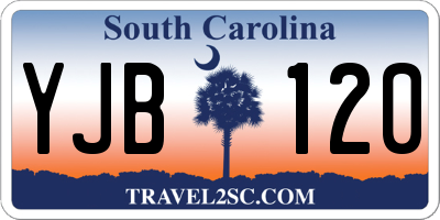 SC license plate YJB120