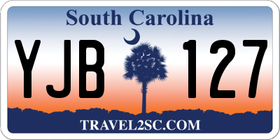SC license plate YJB127