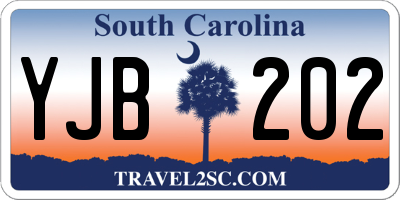 SC license plate YJB202