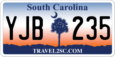 SC license plate YJB235