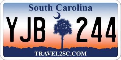 SC license plate YJB244
