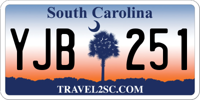 SC license plate YJB251
