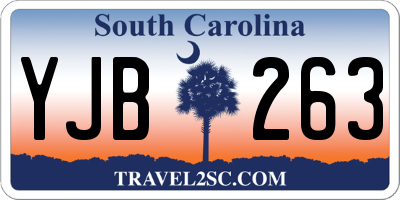 SC license plate YJB263