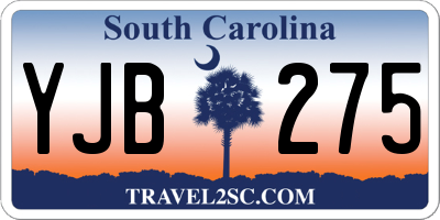SC license plate YJB275