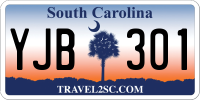SC license plate YJB301