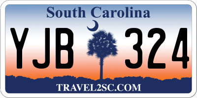 SC license plate YJB324
