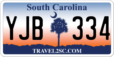 SC license plate YJB334