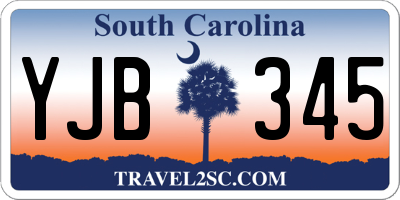 SC license plate YJB345