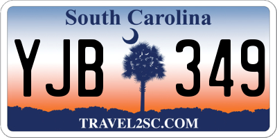 SC license plate YJB349