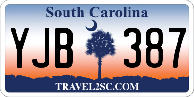 SC license plate YJB387