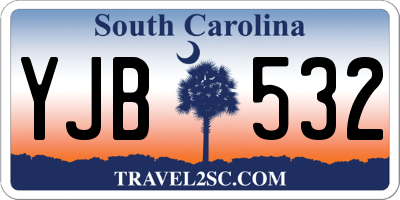 SC license plate YJB532