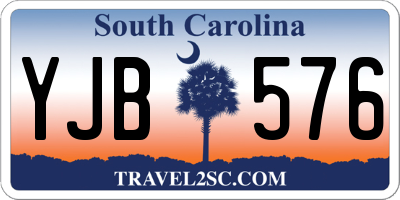 SC license plate YJB576