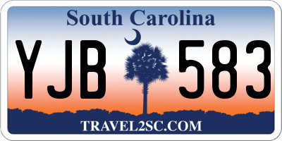 SC license plate YJB583
