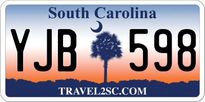 SC license plate YJB598
