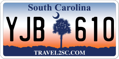 SC license plate YJB610