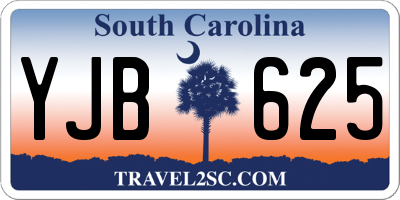SC license plate YJB625