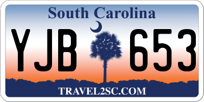 SC license plate YJB653