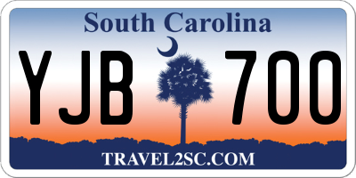 SC license plate YJB700