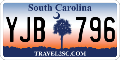 SC license plate YJB796
