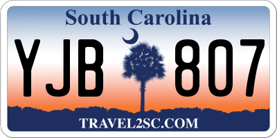 SC license plate YJB807
