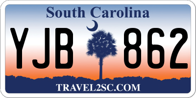 SC license plate YJB862