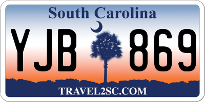 SC license plate YJB869