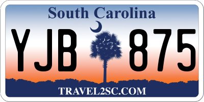 SC license plate YJB875