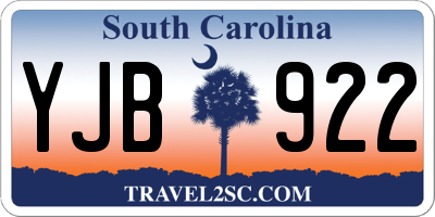 SC license plate YJB922