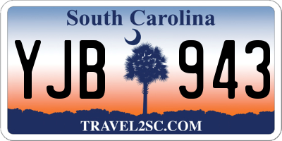 SC license plate YJB943