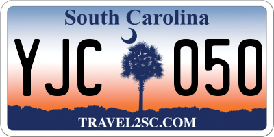 SC license plate YJC050