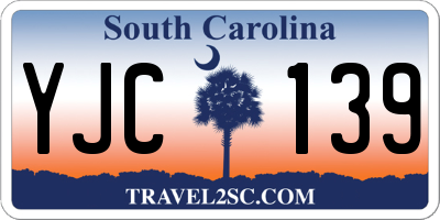 SC license plate YJC139