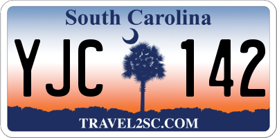 SC license plate YJC142