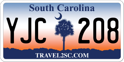SC license plate YJC208