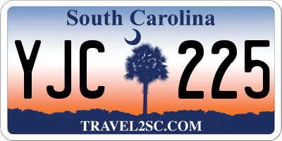 SC license plate YJC225