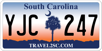 SC license plate YJC247