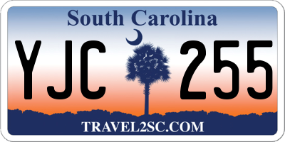 SC license plate YJC255