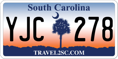 SC license plate YJC278