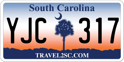 SC license plate YJC317
