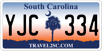SC license plate YJC334
