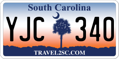 SC license plate YJC340