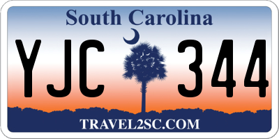 SC license plate YJC344
