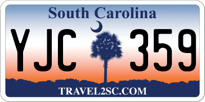 SC license plate YJC359