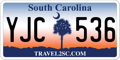 SC license plate YJC536