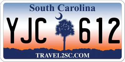 SC license plate YJC612
