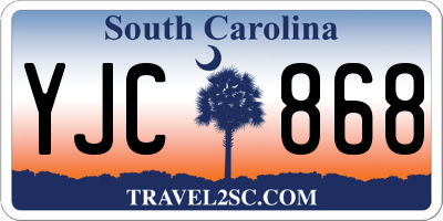 SC license plate YJC868