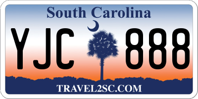 SC license plate YJC888